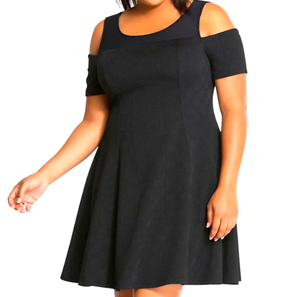 Textured lil black dress
